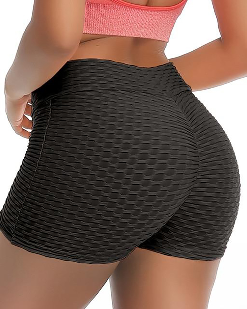 Women's Ruched Scrunch Butt Push Up Fitness Shorts