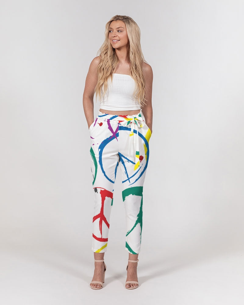 Women's Belted Tapered Pants