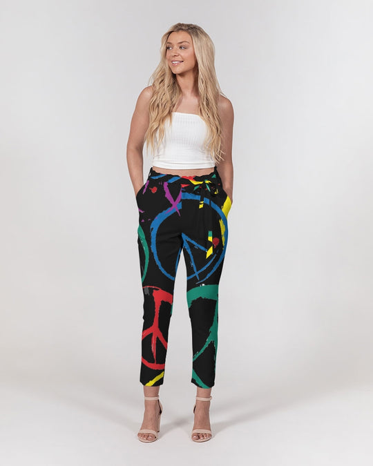 Women's Belted Tapered Pants