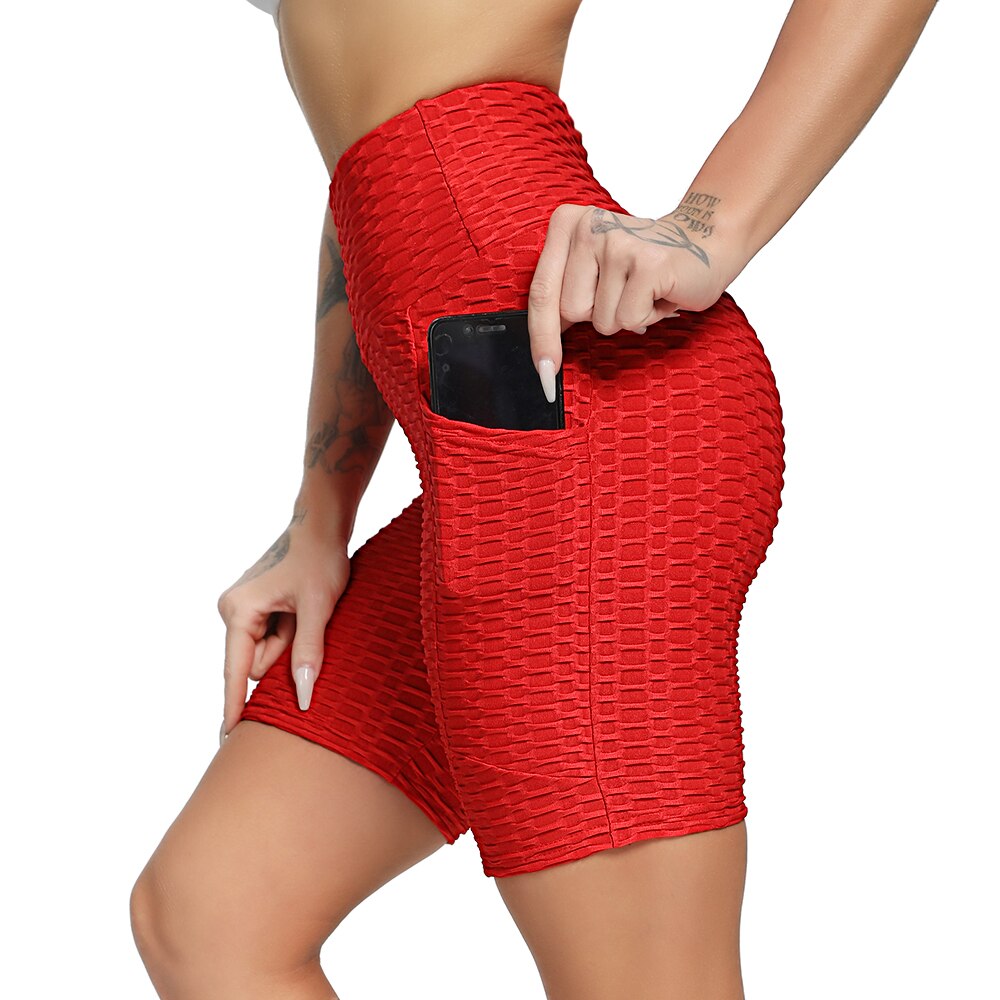 Women's High Waisted Ruched Butt Lifting Workout Shorts