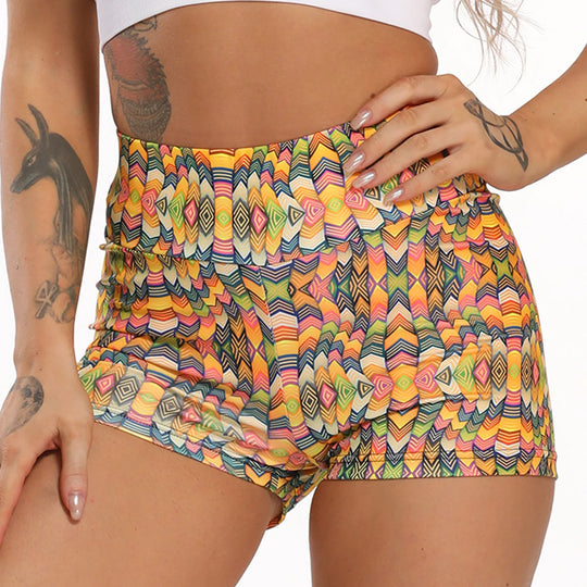Women's High Waisted Ruched Butt Lifting Fitness Shorts