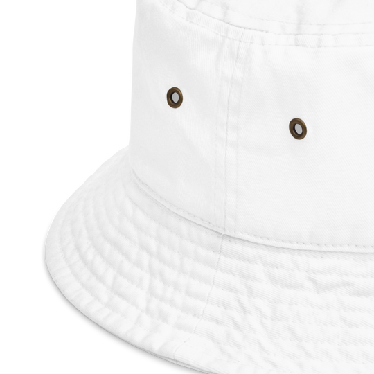 Bucket Hat w/Embroidered Winged Peace Symbol