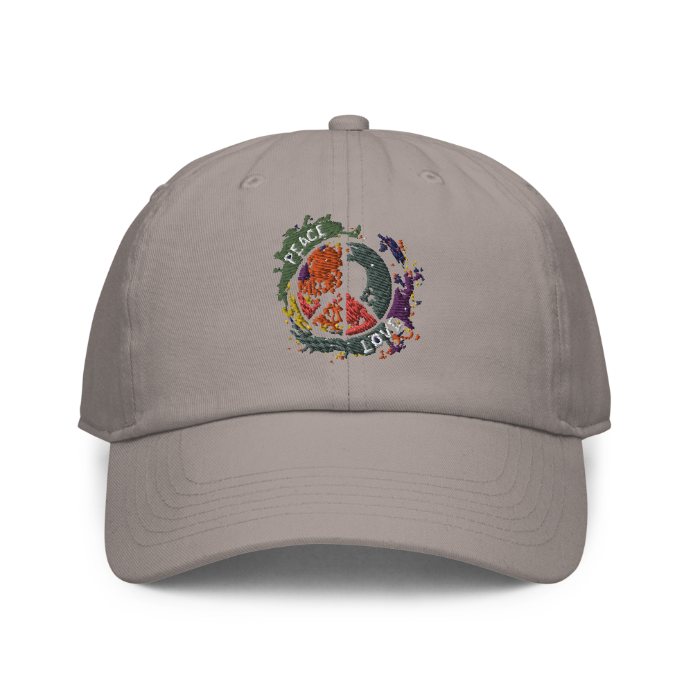 Retro Abstract Peace Symbol Fitted Cap