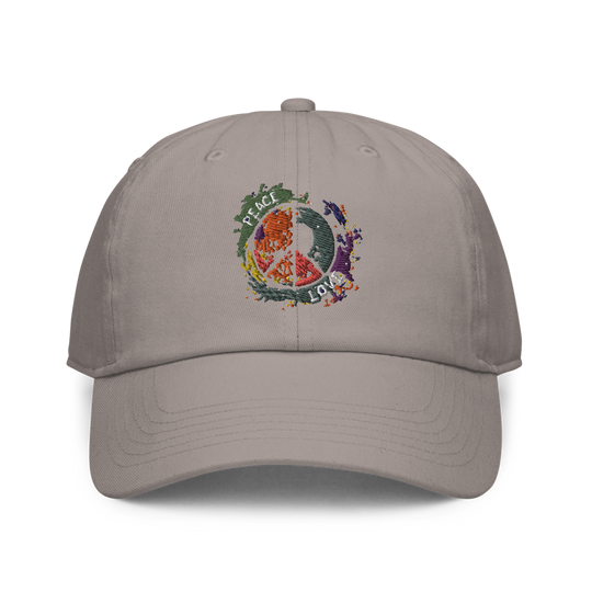 Retro Abstract Peace Symbol Fitted Cap