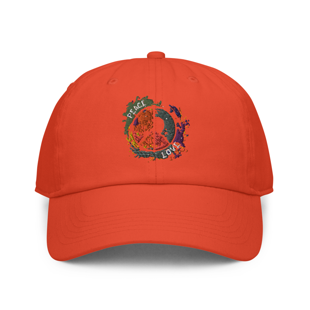 Retro Abstract Peace Symbol Fitted Cap