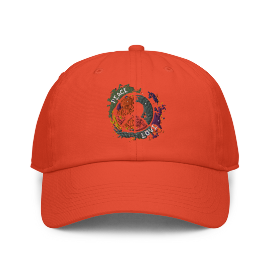 Retro Abstract Peace Symbol Fitted Cap