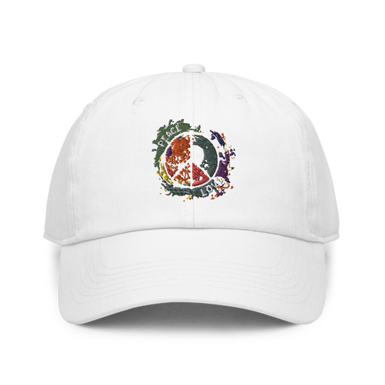 Retro Abstract Peace Symbol Fitted Cap