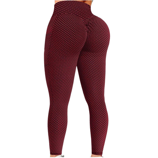 Seamless Fitness Leggings w/Pockets & Patchwork Grid - includes Plus Sizes Xs-4xl